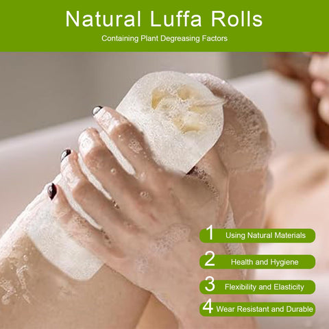 Pack of 2 Natural Loofah Gentle Exfoliation for Smooth, Glowing Skin